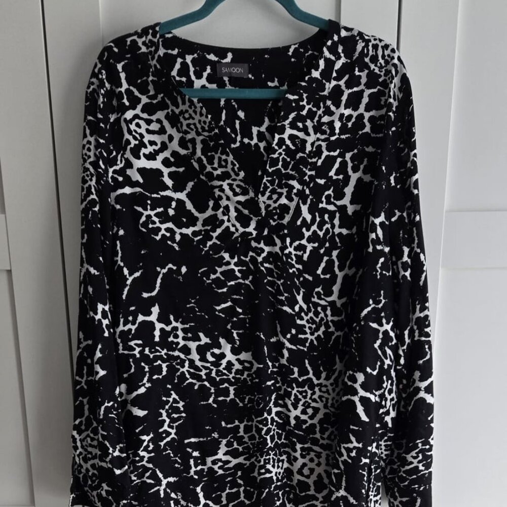 Samoon Abstract Print Blouse – ECOVERO Viscose – Size 18